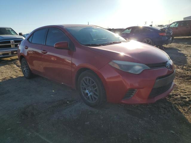 5YFBURHE9FP350114 - 2015 TOYOTA COROLLA L RED photo 4