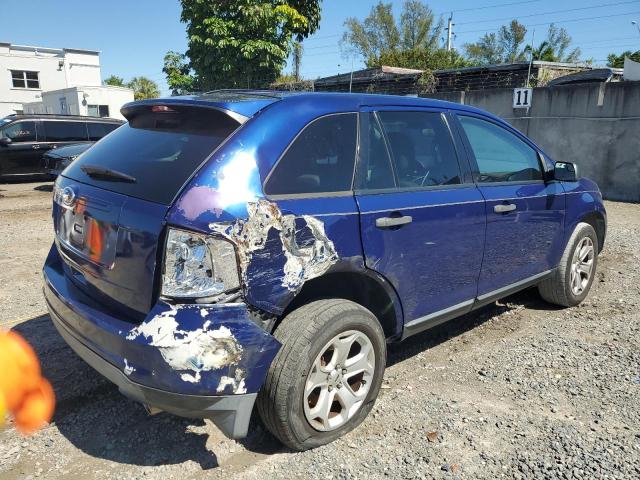 2FMDK4GC0EBA34766 - 2014 FORD EDGE SE BLUE photo 3