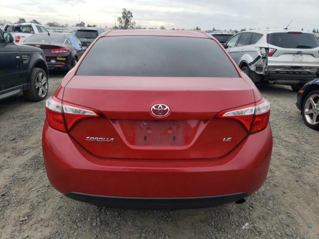 5YFBURHE9GP544207 - 2016 TOYOTA COROLLA L RED photo 6