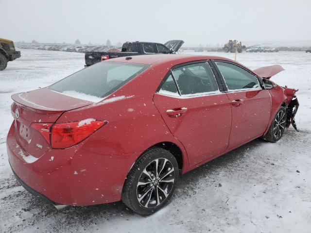 2T1BURHE0HC963757 - 2017 TOYOTA COROLLA L RED photo 3