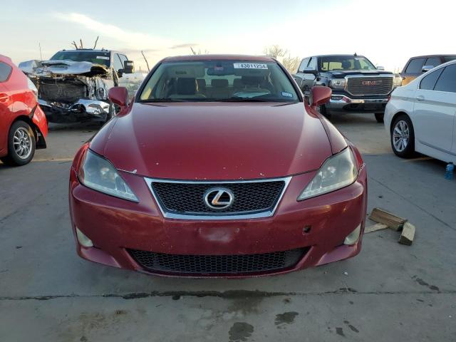 JTHBK262062006867 - 2006 LEXUS IS 250 BURGUNDY photo 5