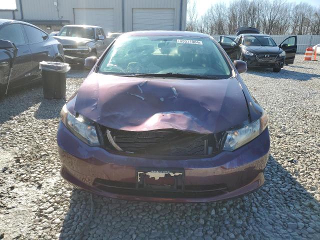 19XFB2F5XCE043825 - 2012 HONDA CIVIC SEDA LX BURGUNDY photo 5