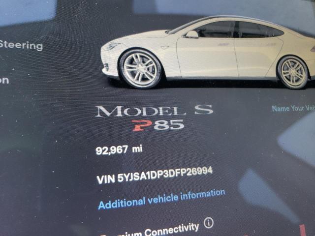 5YJSA1DP3DFP26994 - 2013 TESLA MODEL S 白色 照片 9