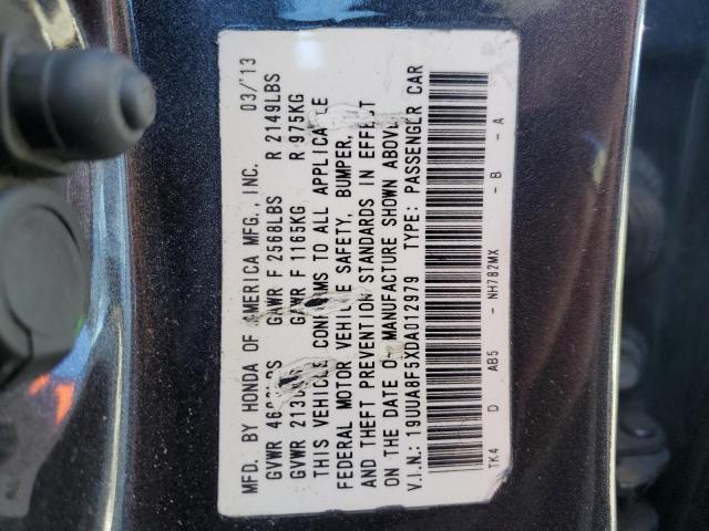 19UUA8F5XDA012979 - 2013 ACURA TL TECH CHARCOAL photo 12