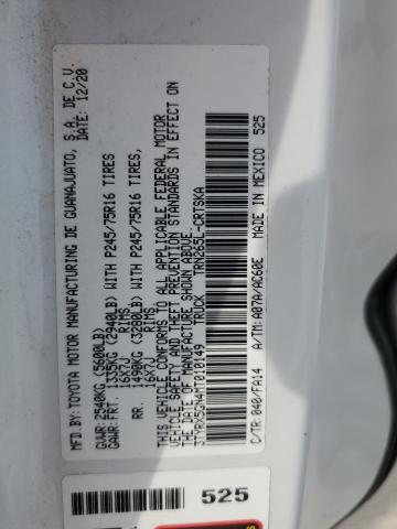 3TYRX5GN4MT010149 - 2021 TOYOTA TACOMA ACCESS CAB 白色 照片 13