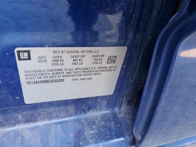 1G1JA5SH8C4202026 - 2012 CHEVROLET SONIC LS 蓝色 照片 12