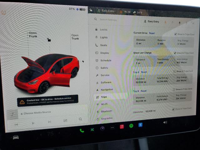 5YJYGDEE0MF175835 - 2021 TESLA MODEL Y RED photo 9