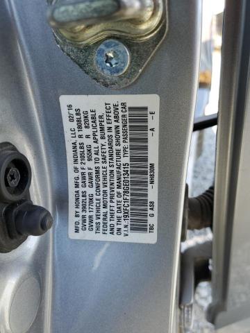 19XFC1F78GE013415 - 2016 HONDA CIVIC EXL ვერცხლისფერი ფოტო 13