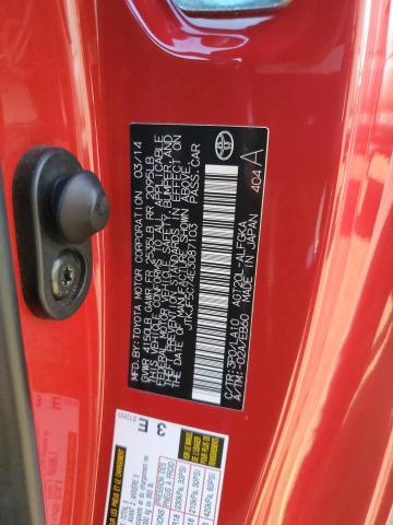 JTKJF5C74E3087103 - 2014 TOYOTA SCION TC RED photo 12