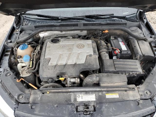 3VWLL7AJ6EM439001 - 2014 VOLKSWAGEN JETTA TDI GRAY photo 11