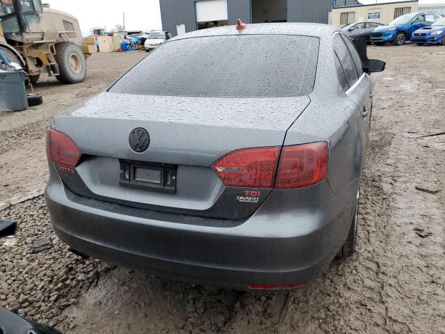 3VWLL7AJ6EM439001 - 2014 VOLKSWAGEN JETTA TDI GRAY photo 6