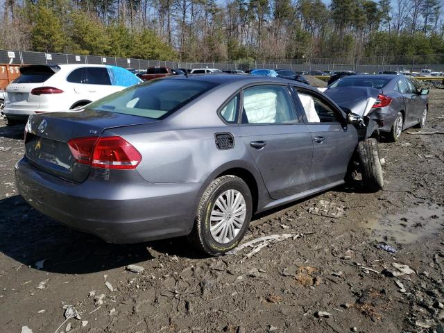 1VWAS7A32EC055326 - 2014 VOLKSWAGEN PASSAT S GRAY photo 3