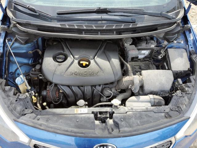 KNAFX4A65F5303722 - 2015 KIA FORTE LX BLUE photo 11