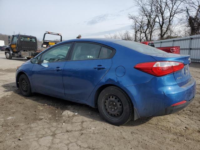 KNAFX4A65F5303722 - 2015 KIA FORTE LX BLUE photo 2