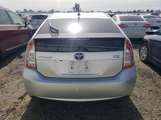 JTDKN3DU2C5395279 - 2012 TOYOTA PRIUS SILVER photo 6