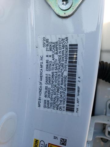 1HGCV1F32LA078382 - 2020 HONDA ACCORD SPORT WHITE photo 12