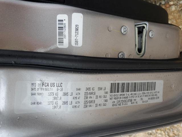 1C4PJMDX3KD197588 - 2019 JEEP CHEROKEE LIMITED SILVER photo 14