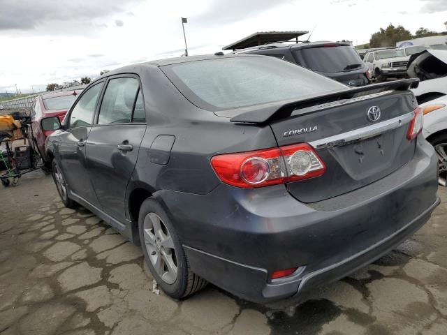 2T1BU4EE1BC632457 - 2011 TOYOTA COROLLA BASE CHARCOAL photo 2