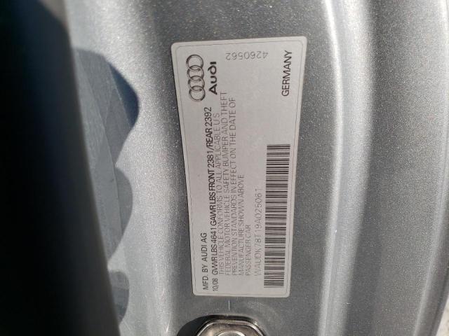 WAUDK78T19A025061 - 2009 AUDI A5 QUATTRO SILVER photo 13