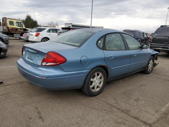 1FAFP56U67A162545 - 2007 FORD TAURUS SEL BLUE photo 3