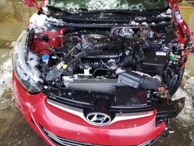 KMHDH4AH2EU176453 - 2014 HYUNDAI ELANTRA SE RED photo 11