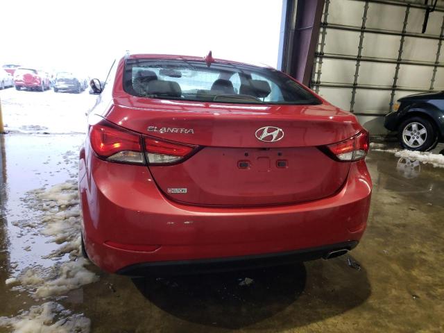 KMHDH4AH2EU176453 - 2014 HYUNDAI ELANTRA SE RED photo 6