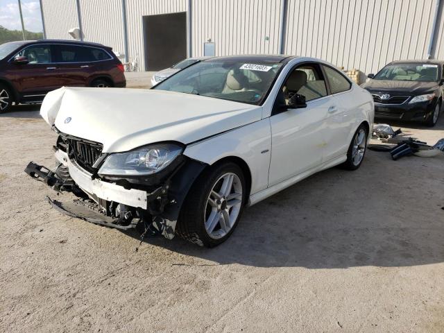 WDDGJ5HB2CF735133 - 2012 MERCEDES-BENZ C 350 WHITE photo 1