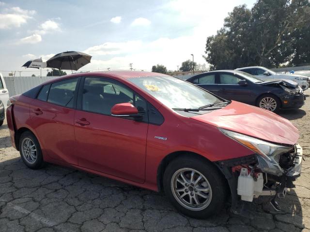 JTDKBRFU1J3586743 - 2018 TOYOTA PRIUS RED photo 4