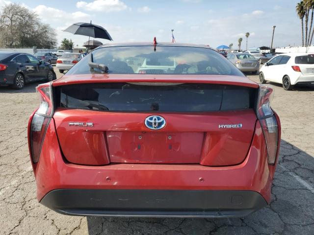 JTDKBRFU1J3586743 - 2018 TOYOTA PRIUS RED photo 6