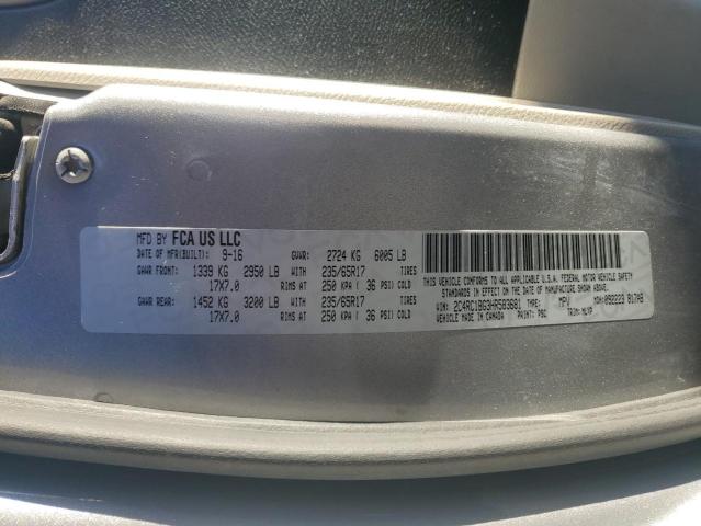 2C4RC1BG3HR583681 - 2017 CHRYSLER PACIFICA TOURING L SILVER photo 13