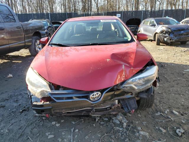 2T1BURHE0FC418400 - 2015 TOYOTA COROLLA L RED photo 5