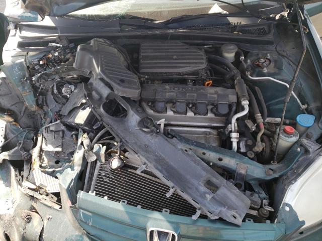 2HGES16591H510936 - 2001 HONDA CIVIC LX GREEN photo 11