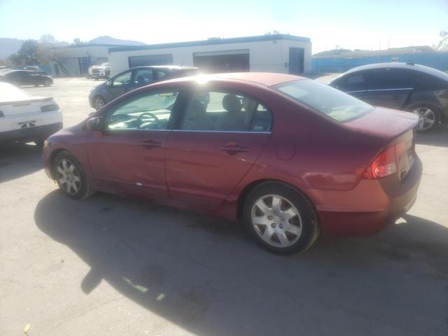 1HGFA16516L036336 - 2006 HONDA CIVIC LX RED photo 2