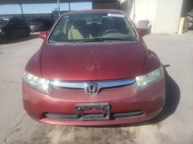 1HGFA16516L036336 - 2006 HONDA CIVIC LX RED photo 5