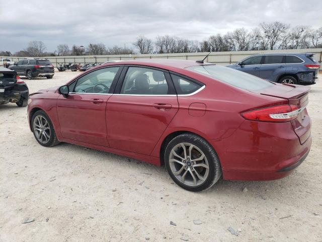 3FA6P0H77HR397327 - 2017 FORD FUSION SE MAROON photo 2