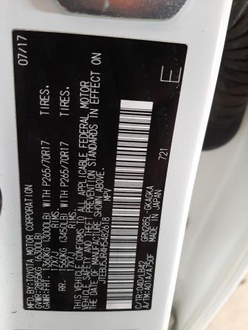 JTEBU5JR4H5482618 - 2017 TOYOTA 4RUNNER SR5/SR5 PREMIUM 白色 照片 12