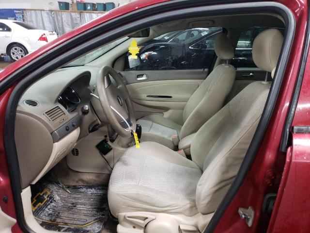 1G1AL55F577205426 - 2007 CHEVROLET COBALT LT BURGUNDY photo 7