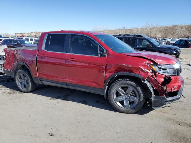 5FPYK3F52MB007399 - 2021 HONDA RIDGELINE RTL RED photo 4