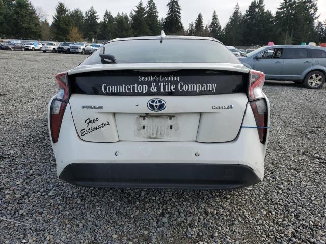 JTDKBRFU4H3568182 - 2017 TOYOTA PRIUS WHITE photo 6