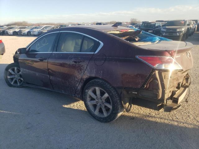 19UUA8F5XDA013842 - 2013 ACURA TL TECH MAROON photo 2