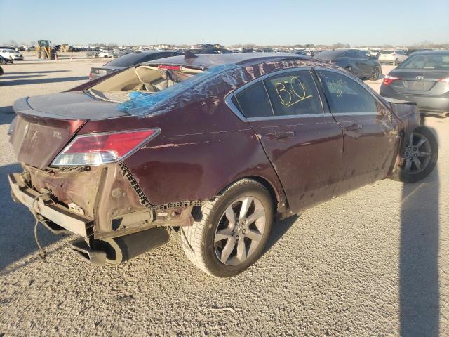 19UUA8F5XDA013842 - 2013 ACURA TL TECH MAROON photo 3