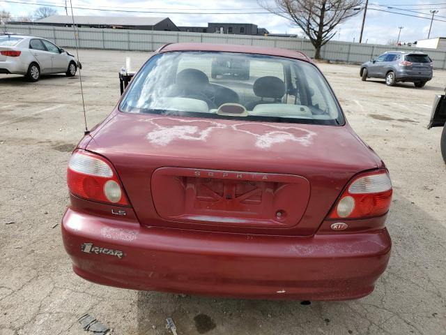 KNAFB1219W5721913 - 1998 KIA SEPHIA/LS BASE RED photo 6