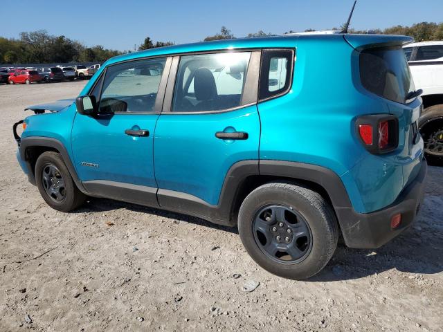 ZACNJAAB1LPL27611 - 2020 JEEP RENEGADE SPORT TURQUOISE photo 2