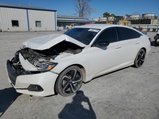 1HGCV1F39NA037881 - 2022 HONDA ACCORD SPORT WHITE photo 1