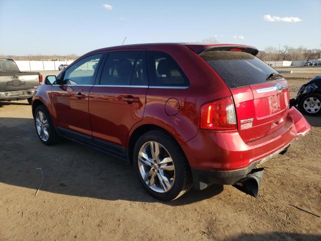 2FMDK3K95DBB11250 - 2013 FORD EDGE LIMITED RED photo 2