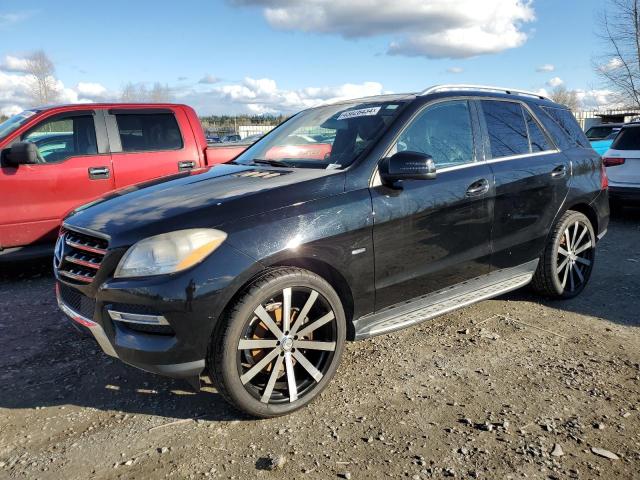 4JGDA5HB7CA001884 - 2012 MERCEDES-BENZ ML 350 4MATIC BLACK photo 1