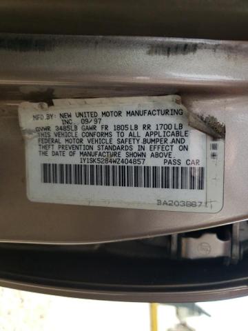 1Y1SK5284WZ404857 - 1998 CHEVROLET GEO PRIZM BASE BROWN photo 12