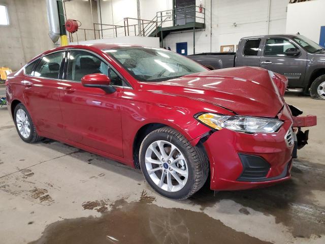 3FA6P0HD0KR251414 - 2019 FORD FUSION SE RED photo 4