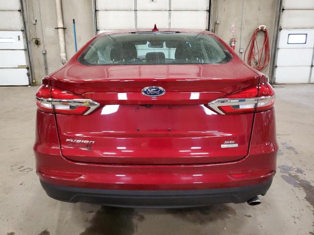 3FA6P0HD0KR251414 - 2019 FORD FUSION SE RED photo 6