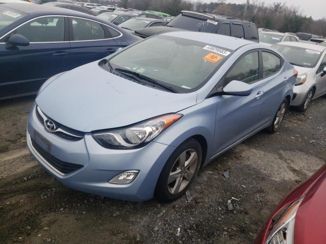 KMHDH4AE6CU240173 - 2012 HYUNDAI ELANTRA GLS BLUE photo 1